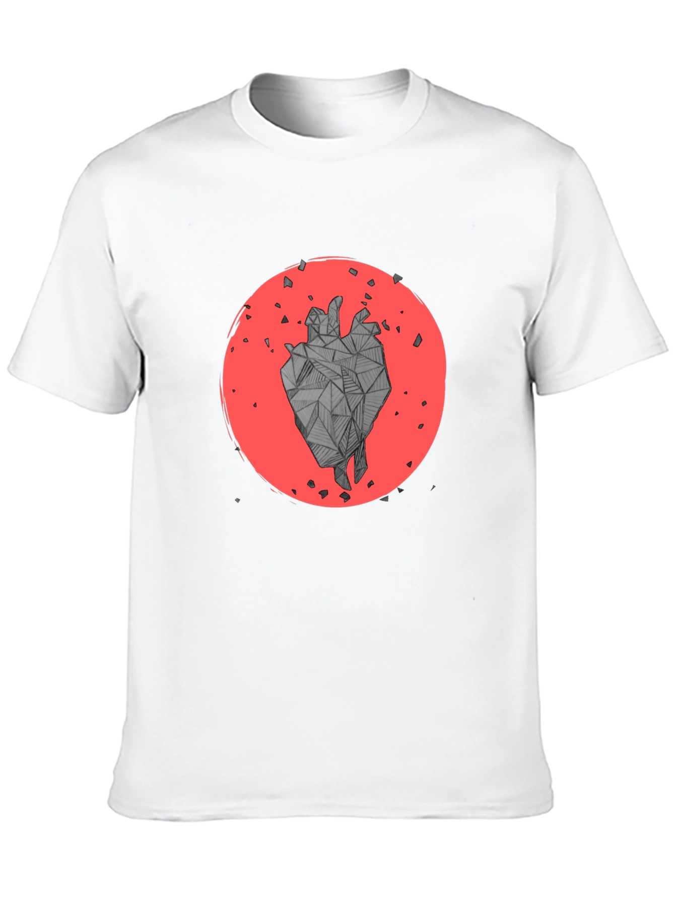 Geometric Heart Graphic T-Shirt
