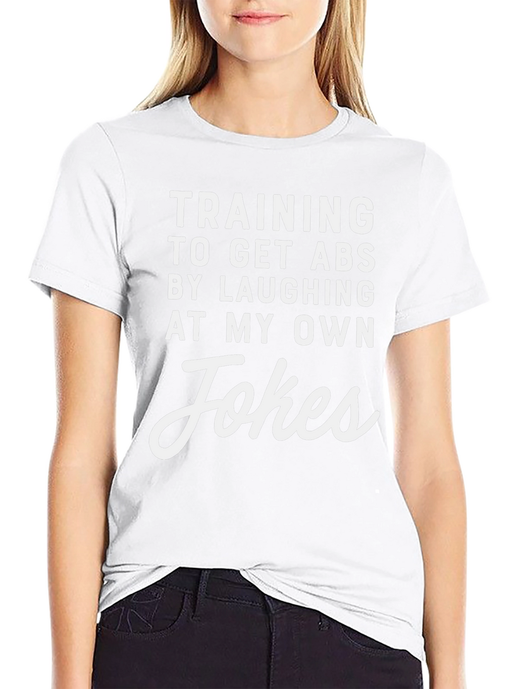 Funny Training for Abs Black T-Shirt