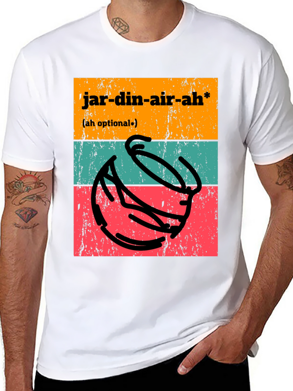 Jardin-air-ah T-Shirt - Funny Potting Joke