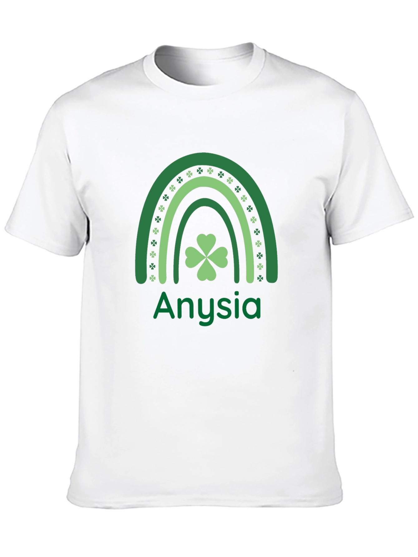 Anysia St. Patricks Day Shamrock Rainbow T-Shirt
