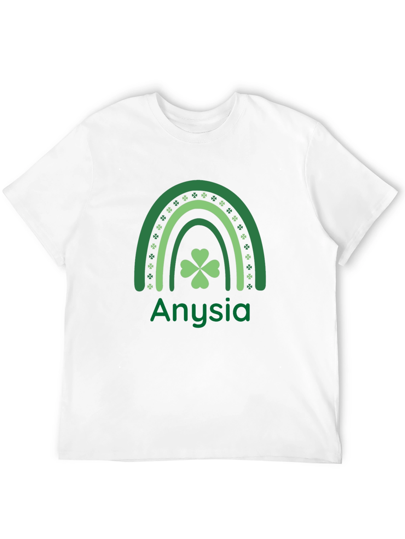 Anysia St. Patricks Day Shamrock Rainbow T-Shirt