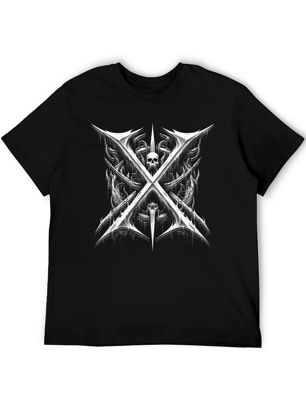 Skull & Blades Graphic Tee - Black