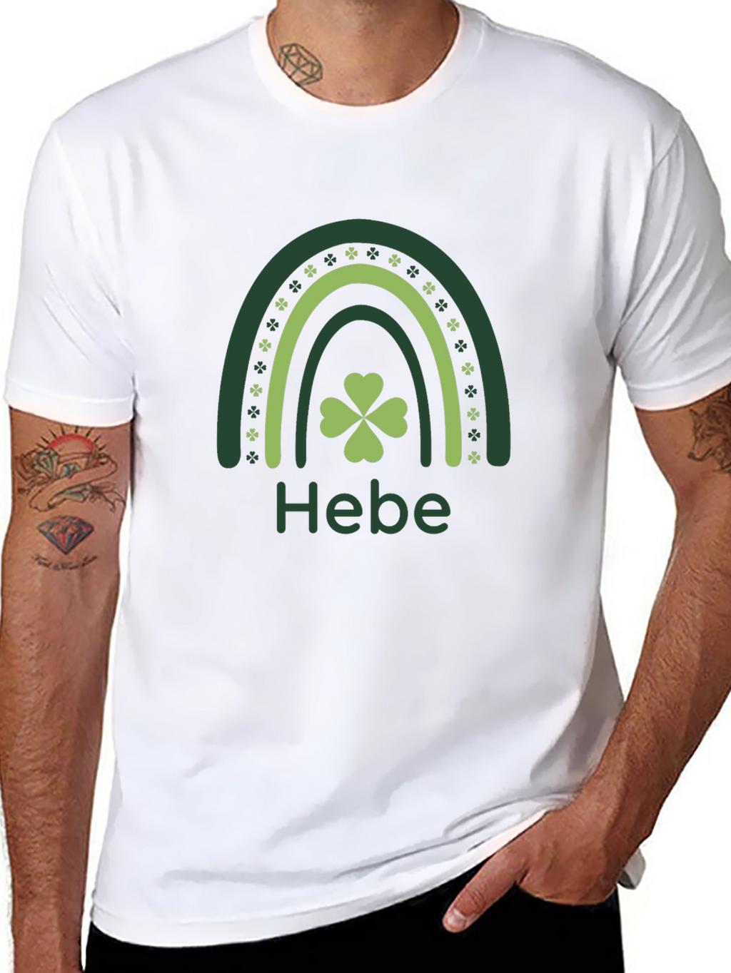 St Patricks Day Rainbow Hebe T-Shirt