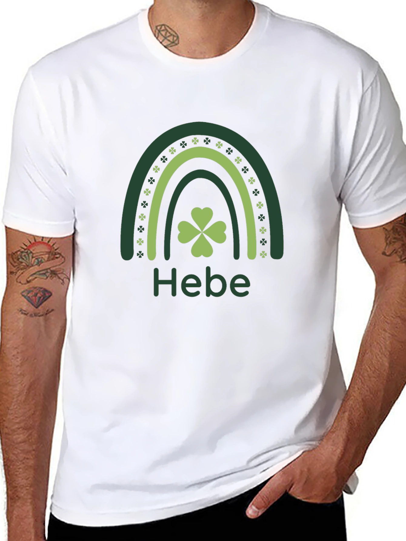 St Patricks Day Rainbow Hebe T-Shirt