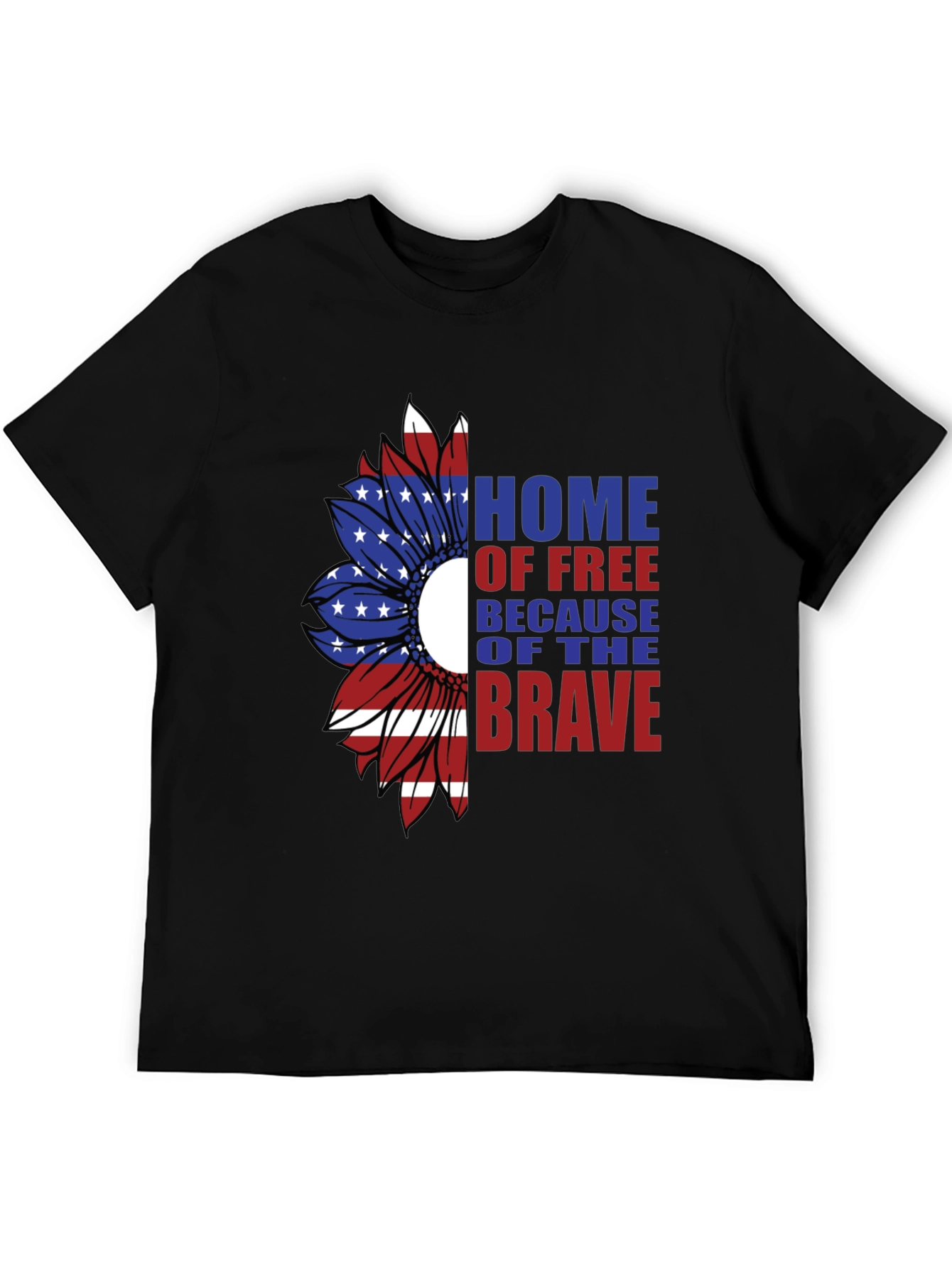 Patriotic Sunflower Graphic T-Shirt