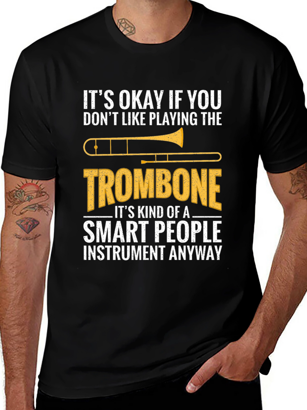 Smart People Trombone Player Funny Musician T-Shirt