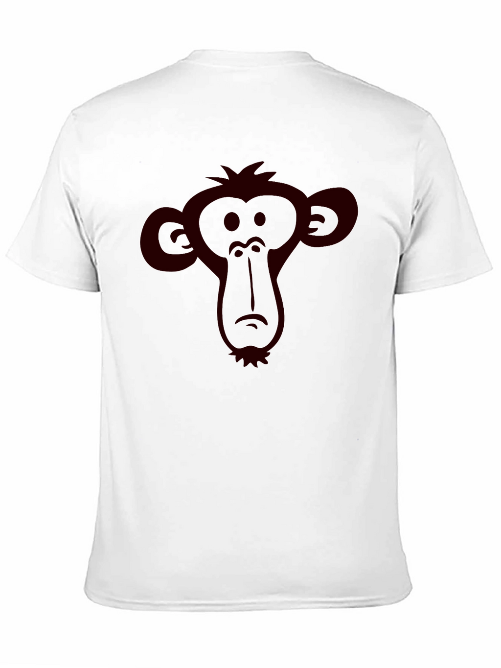 Monkey Face Graphic Tee - Black Crew Neck T-Shirt