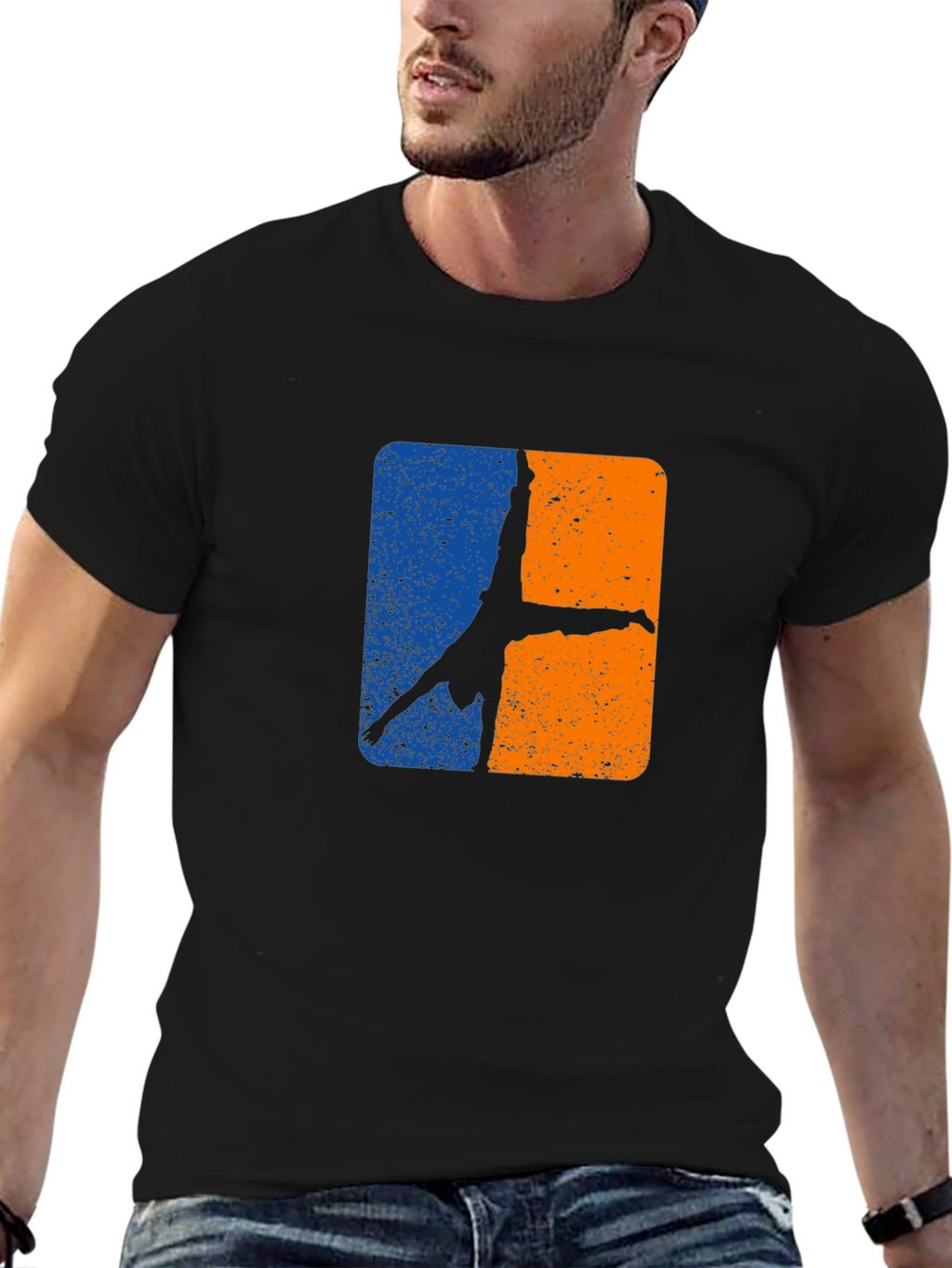 Gymnast Handstand Graphic Tee - Black