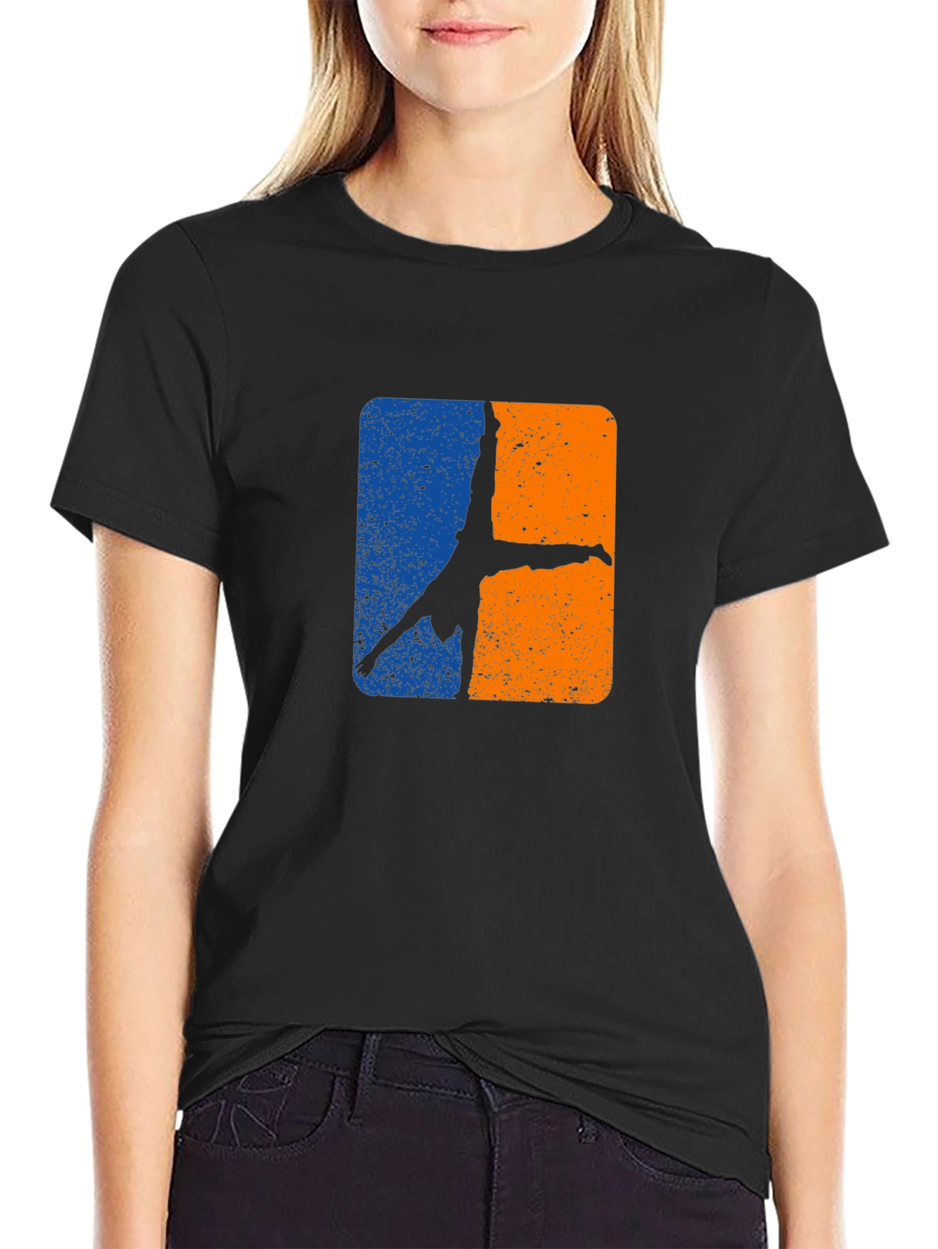 Gymnast Handstand Graphic Tee - Black