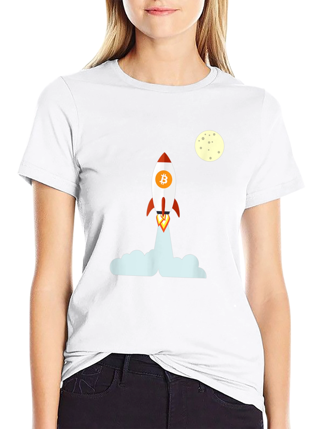 Bitcoin Rocket to the Moon T-Shirt