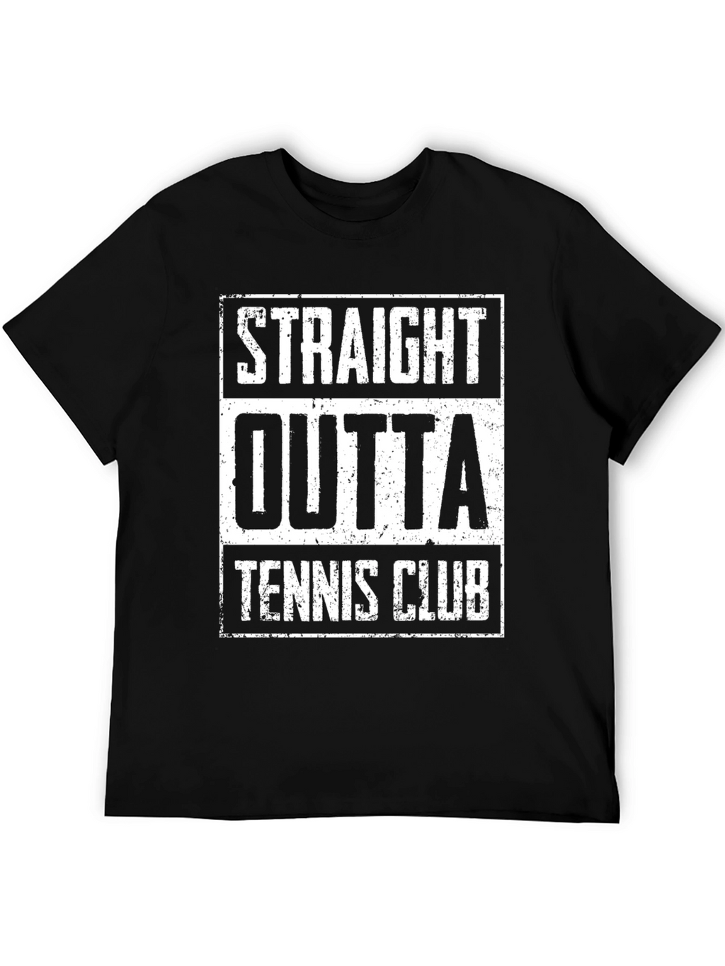 Straight Outta Tennis Club Black Graphic Tee