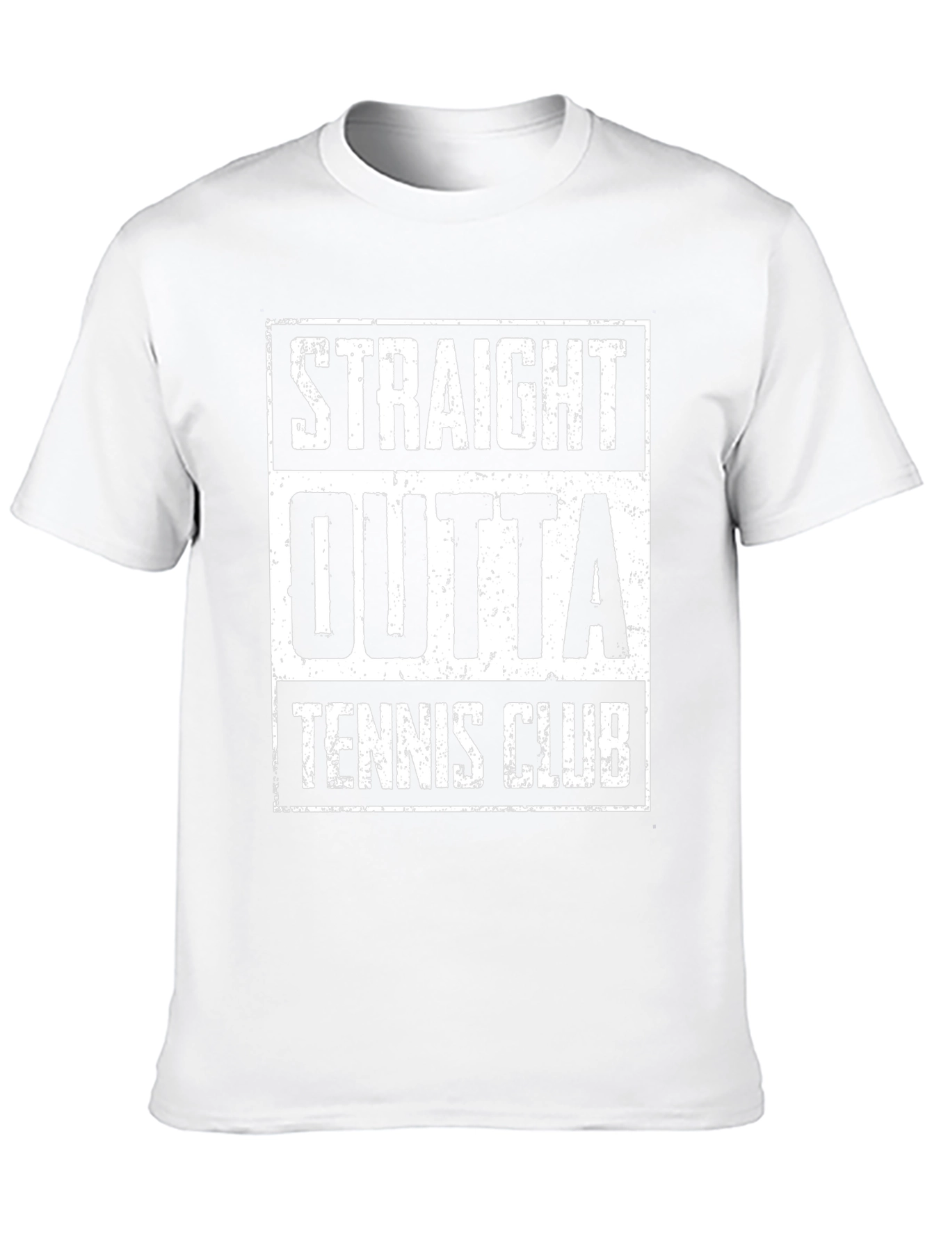 Straight Outta Tennis Club Black Graphic Tee