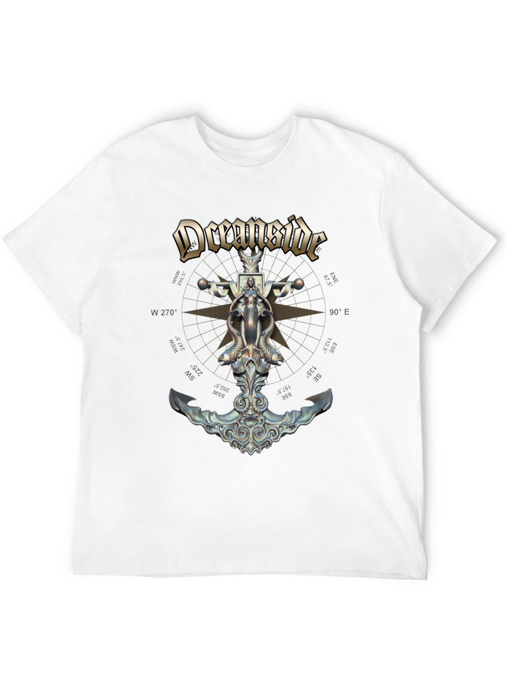 Oceanside Anchor Compass Graphic T-Shirt