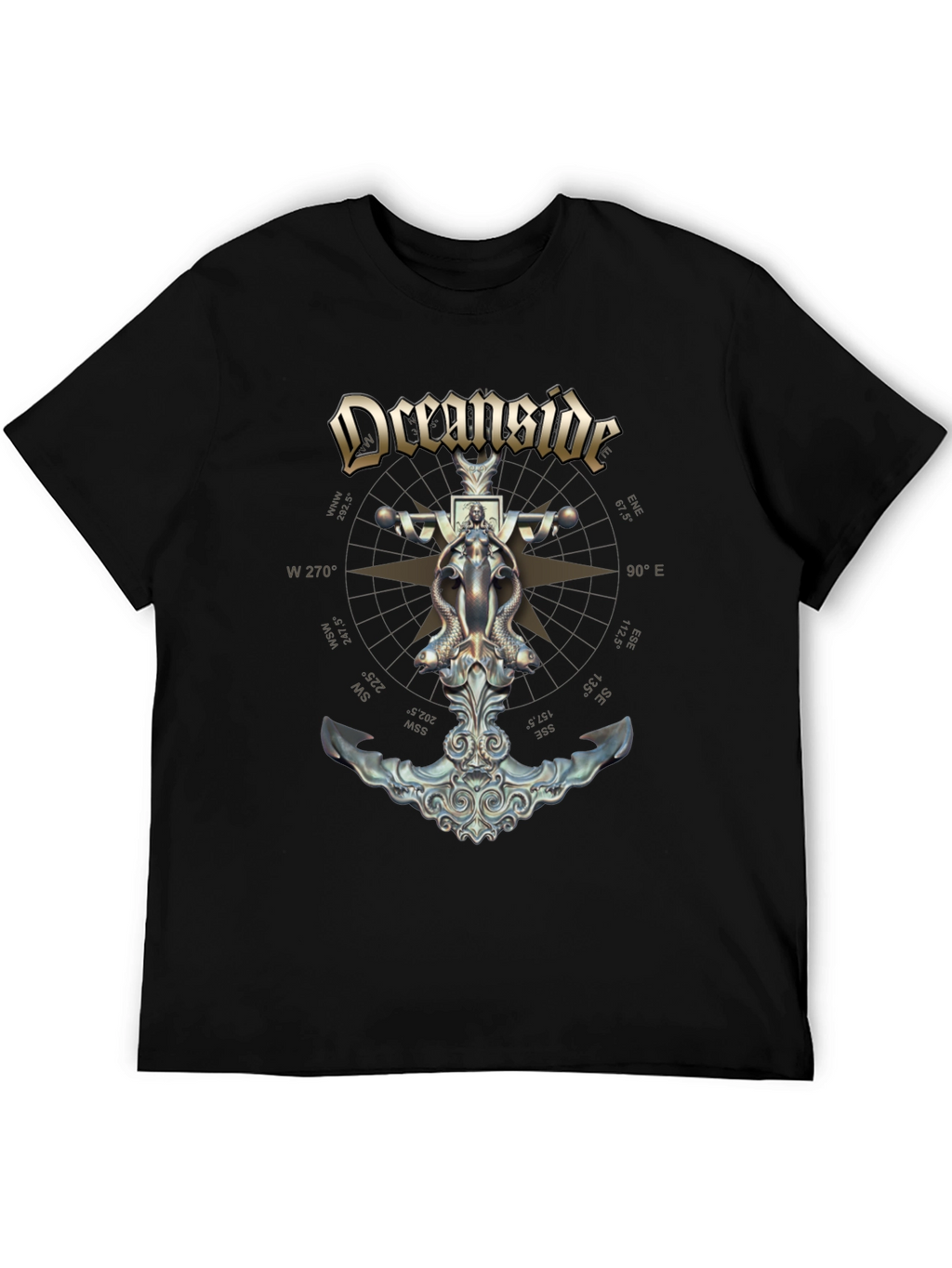 Oceanside Anchor Compass Graphic T-Shirt