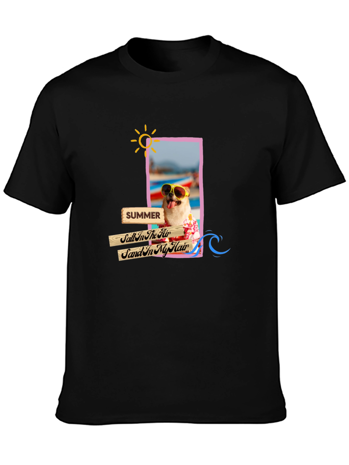 Summer Dog Graphic T-Shirt - Vacation Vibes!
