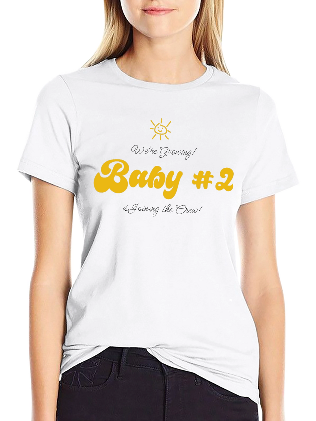 Baby #2 Announcement T-Shirt - Joining the Crew!