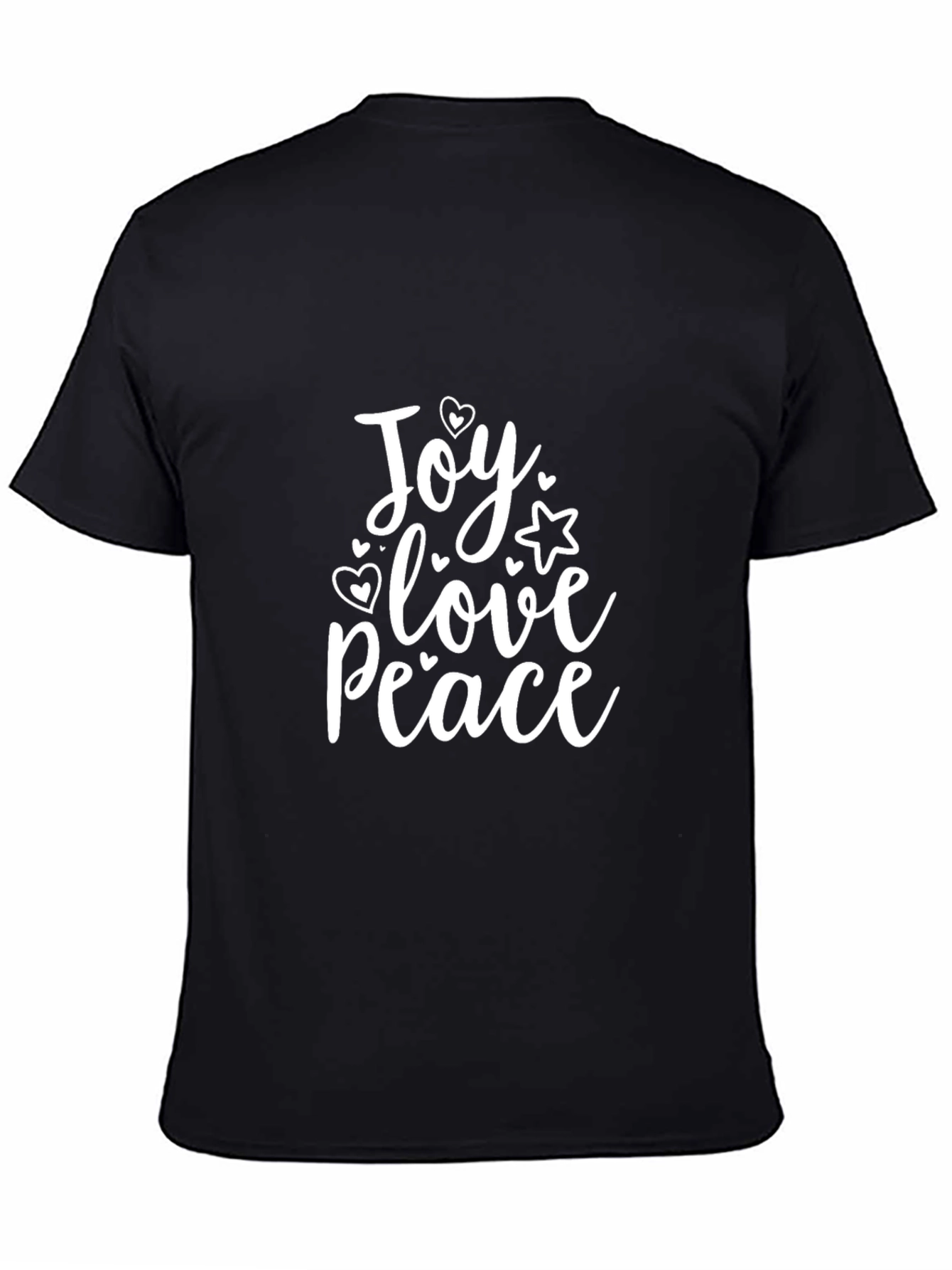 Joy Love Peace T-Shirt - Black Casual Tee