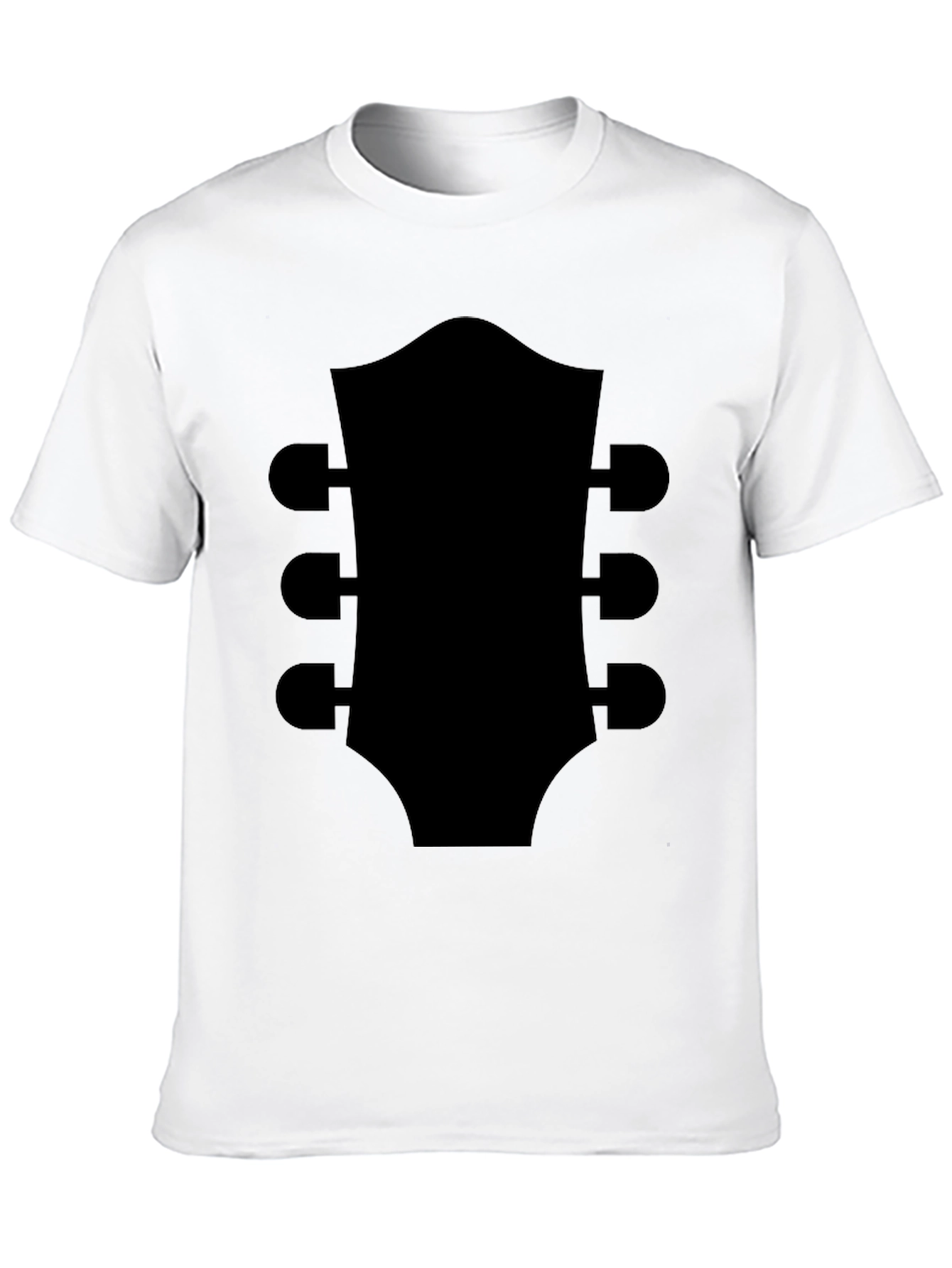 Guitar Headstock Graphic Tee - Musicians Black T-Shirt
