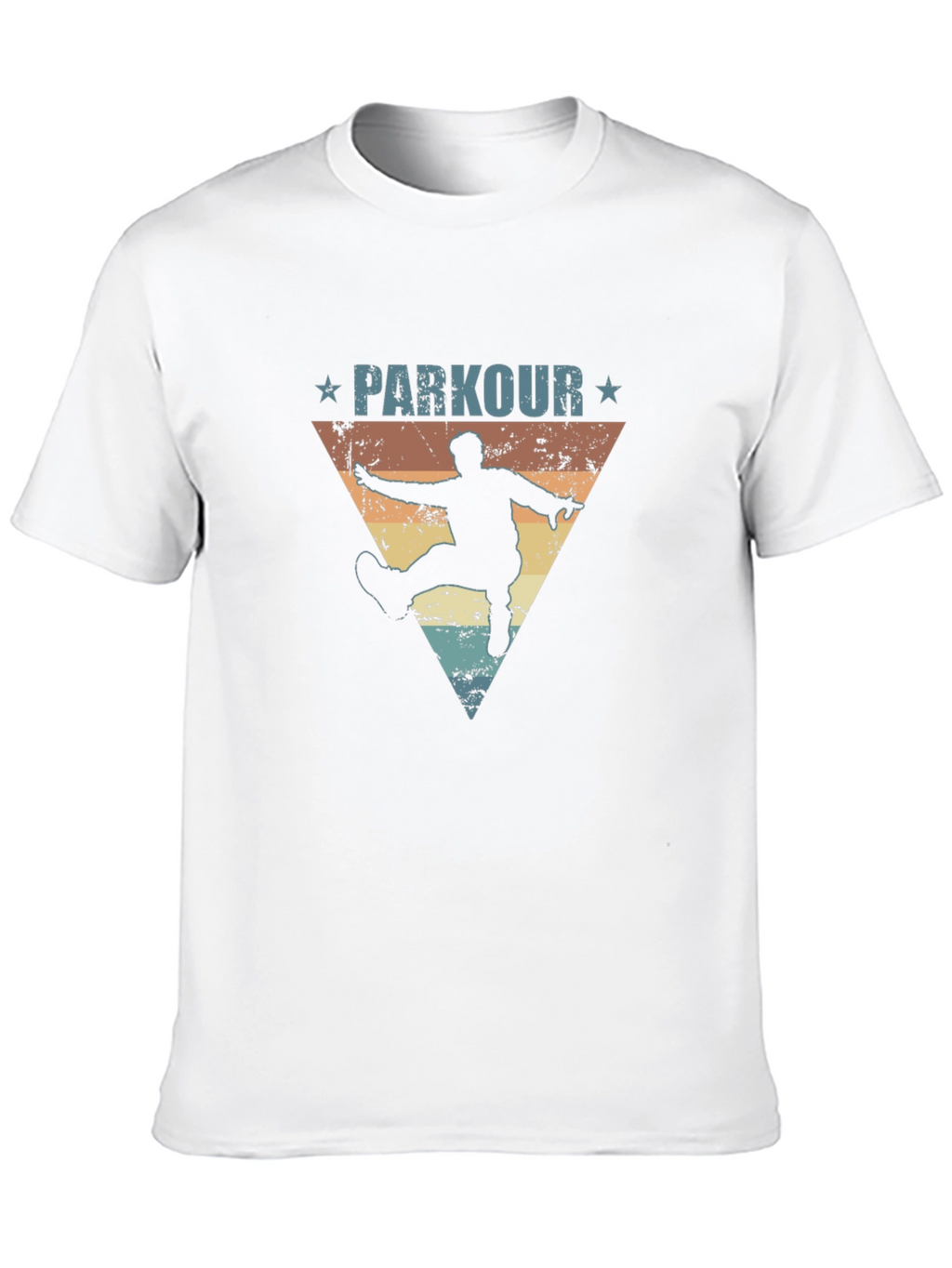 Parkour Retro Graphic Tee - Athletic Black T-Shirt