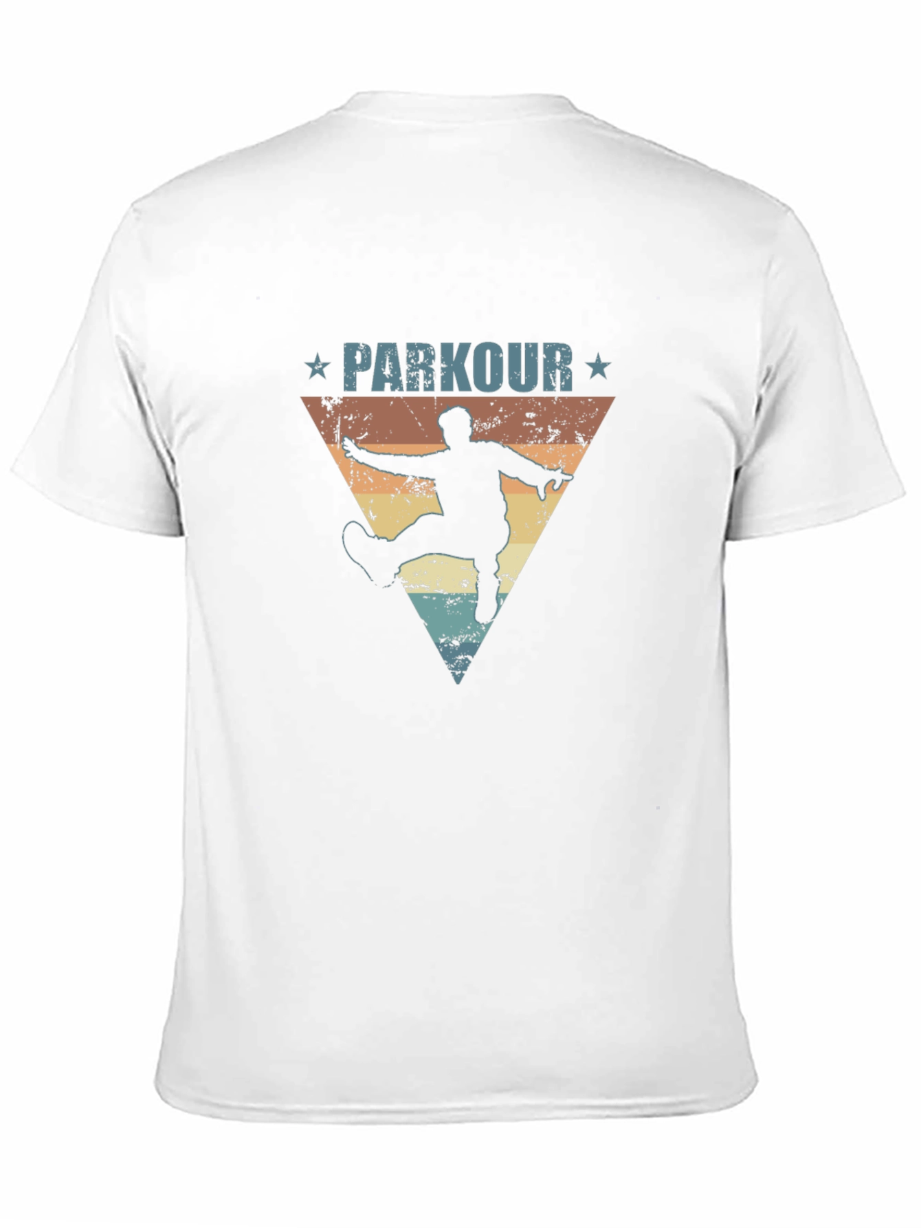 Parkour Retro Graphic Tee - Athletic Black T-Shirt