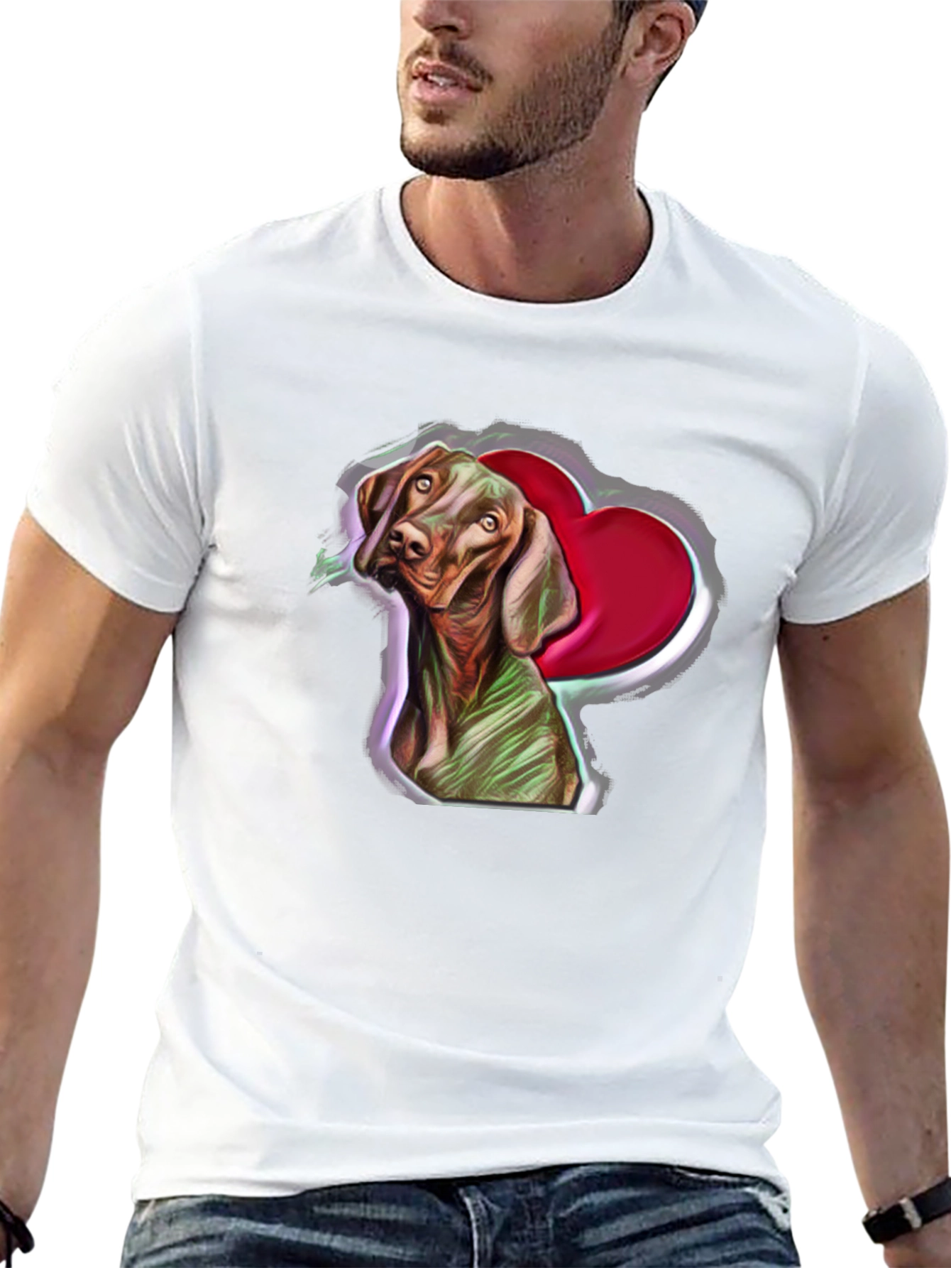 Dog Heart T-Shirt: Cute Pet Graphic Tee