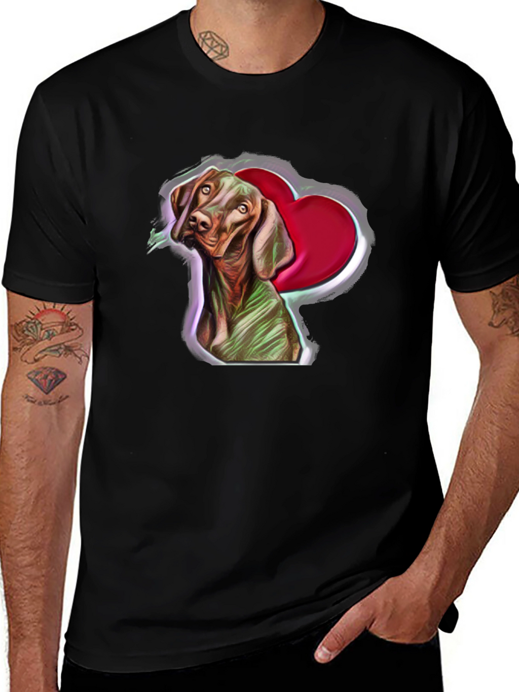 Dog Heart T-Shirt: Cute Pet Graphic Tee