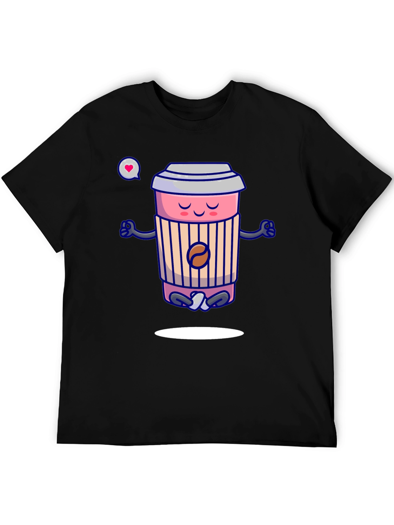 Zen Coffee Cup T-Shirt - Meditating Beverage Tee