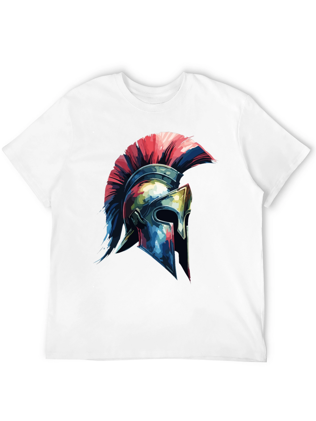Spartan Helmet Graphic Tee - Black Cotton Blend