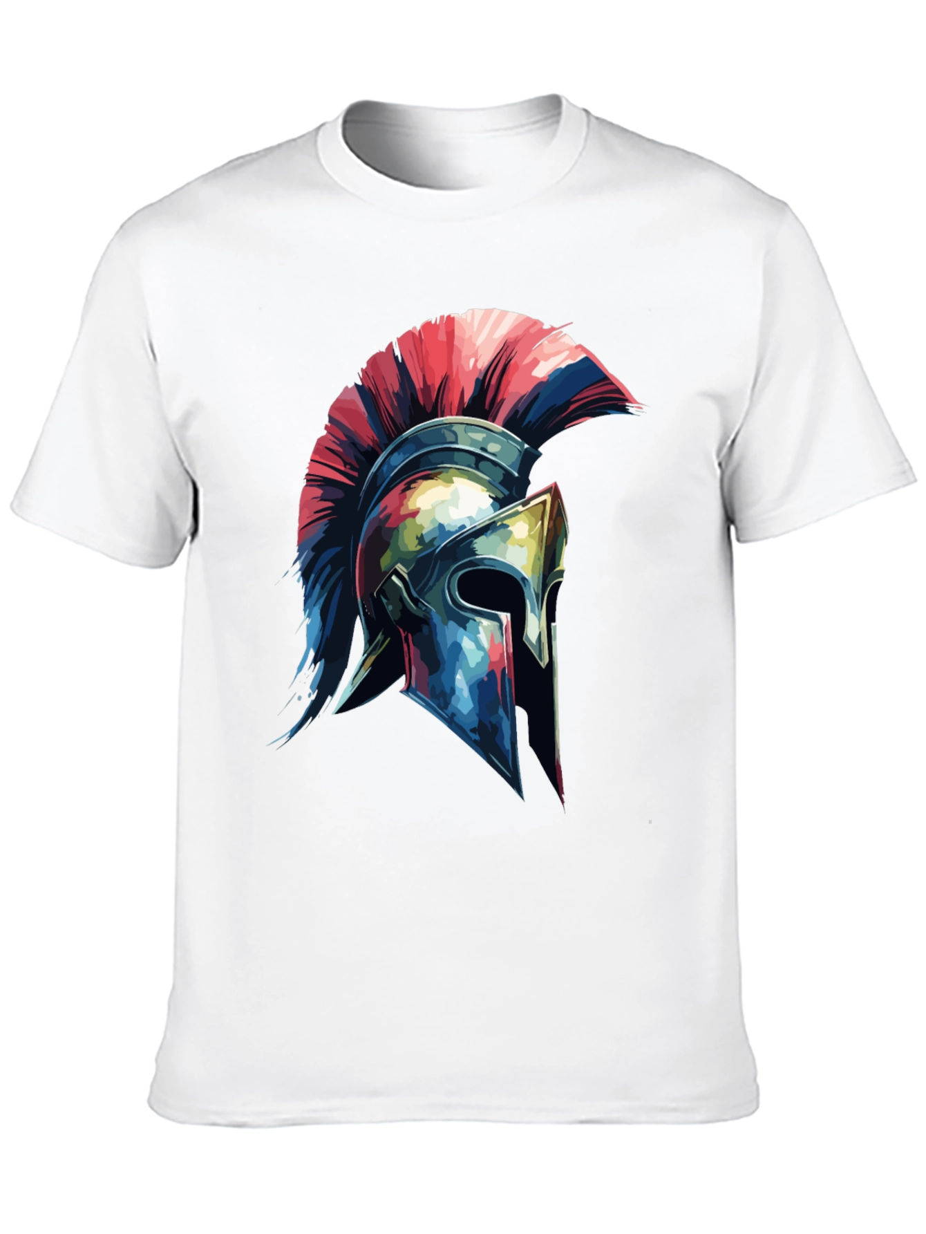 Spartan Helmet Graphic Tee - Black Cotton Blend
