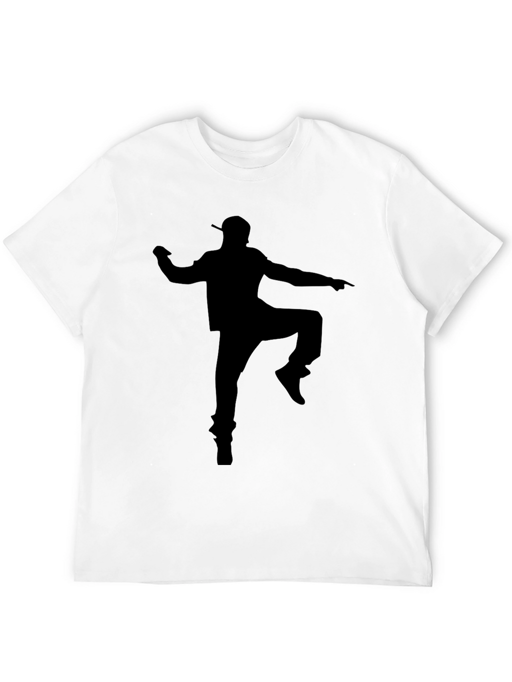 Silhouette Dancer Graphic Tee - Cool Black Cotton T-Shirt