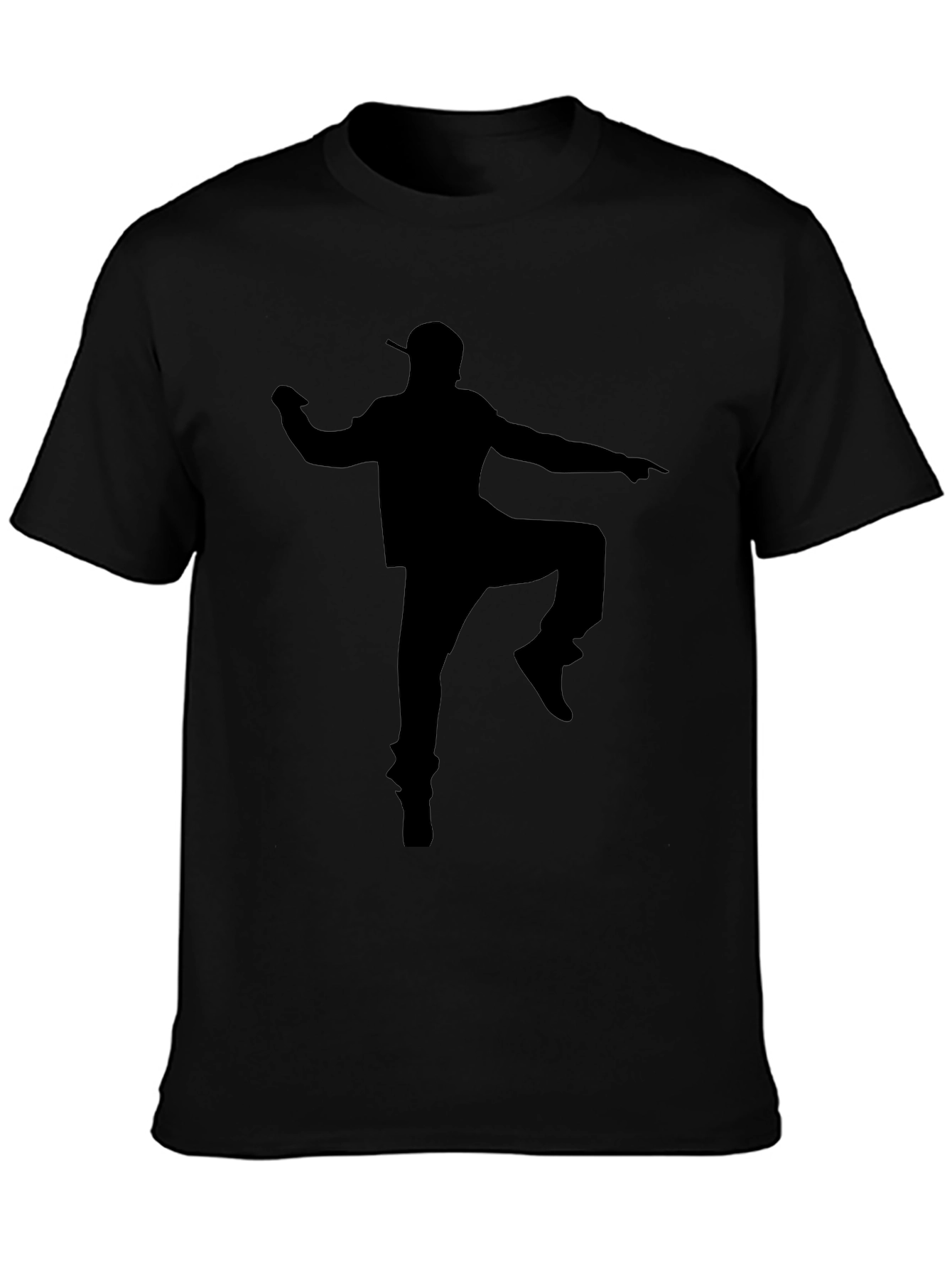 Silhouette Dancer Graphic Tee - Cool Black Cotton T-Shirt