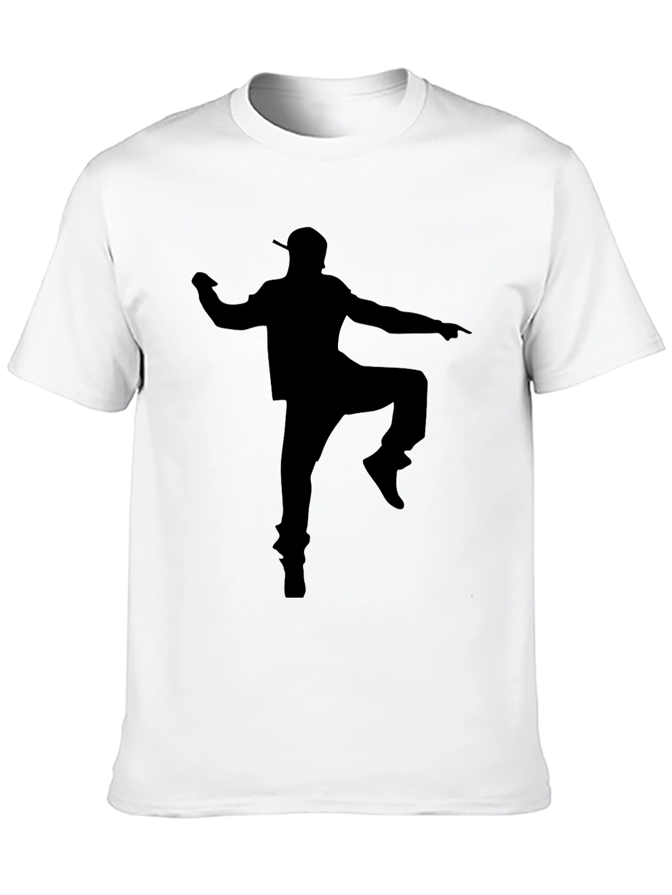 Silhouette Dancer Graphic Tee - Cool Black Cotton T-Shirt