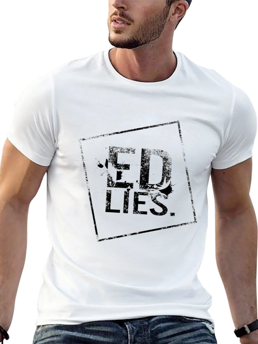 Ed Lies Black Graphic Tee