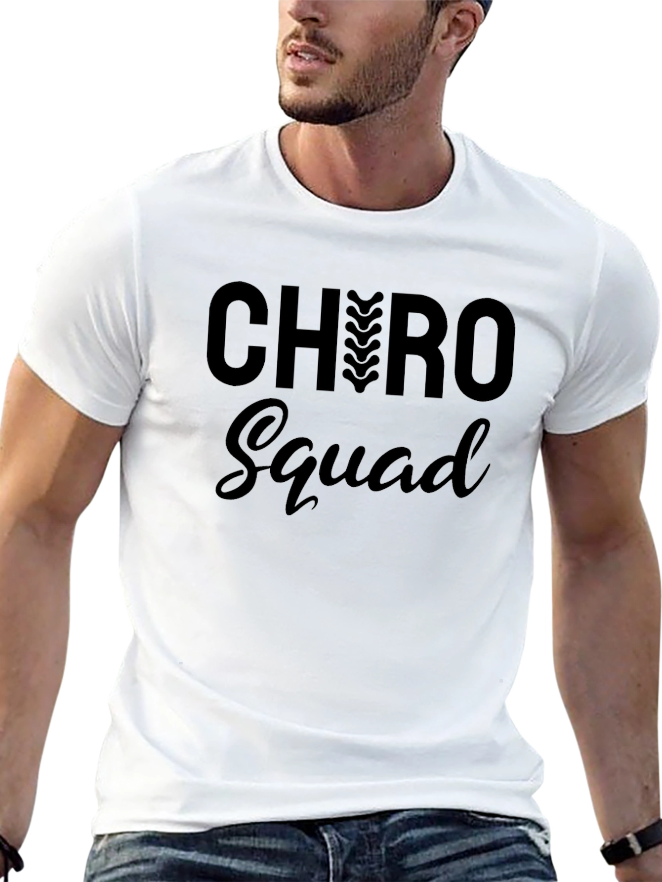 Chiro Squad Black T-Shirt Chiropractic Design