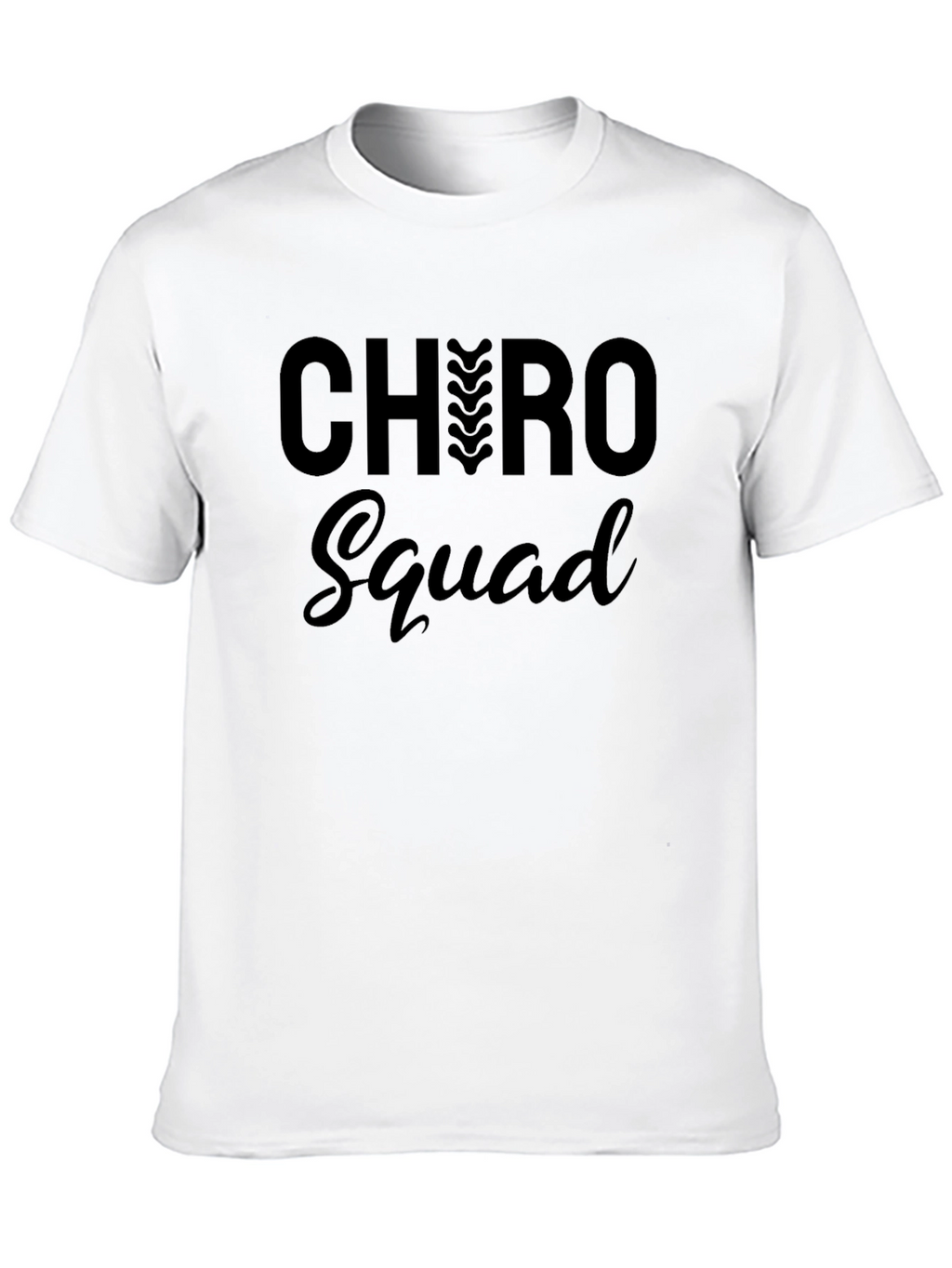 Chiro Squad Black T-Shirt Chiropractic Design