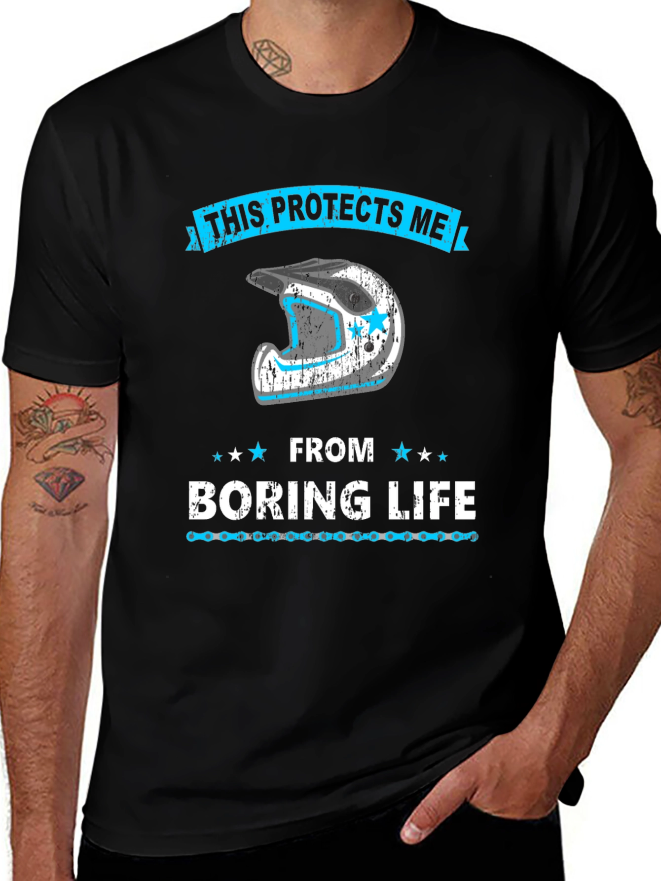 Protective Motocross Helmet Graphic Tee
