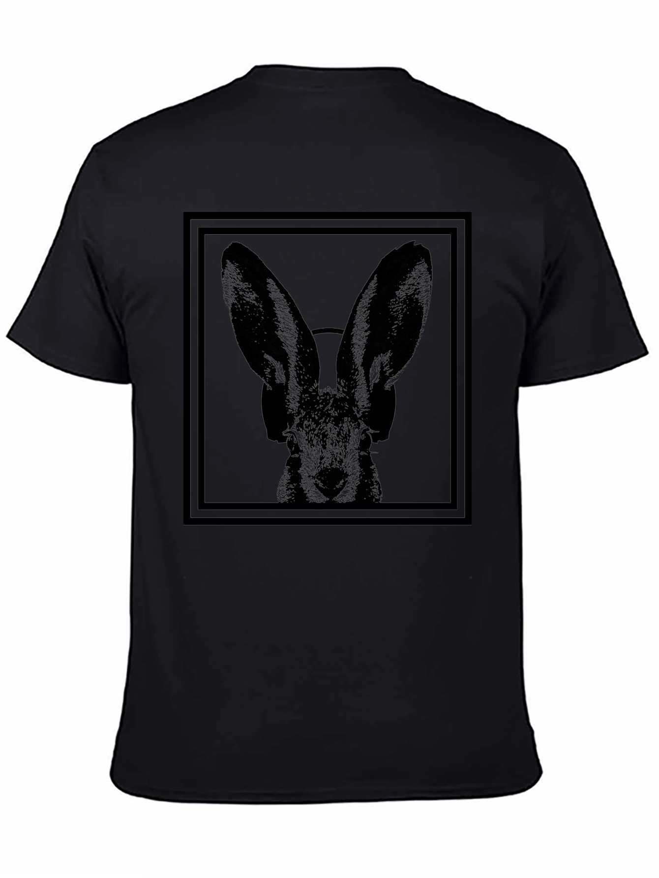 Rabbit DJ Graphic T-Shirt - Black