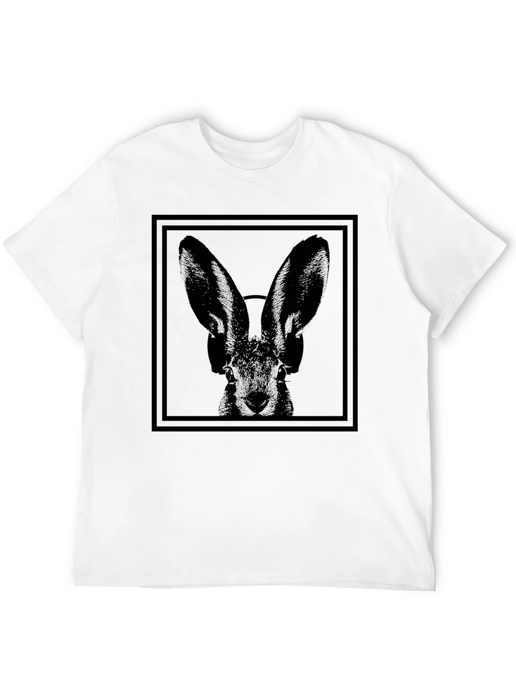 Rabbit DJ Graphic T-Shirt - Black