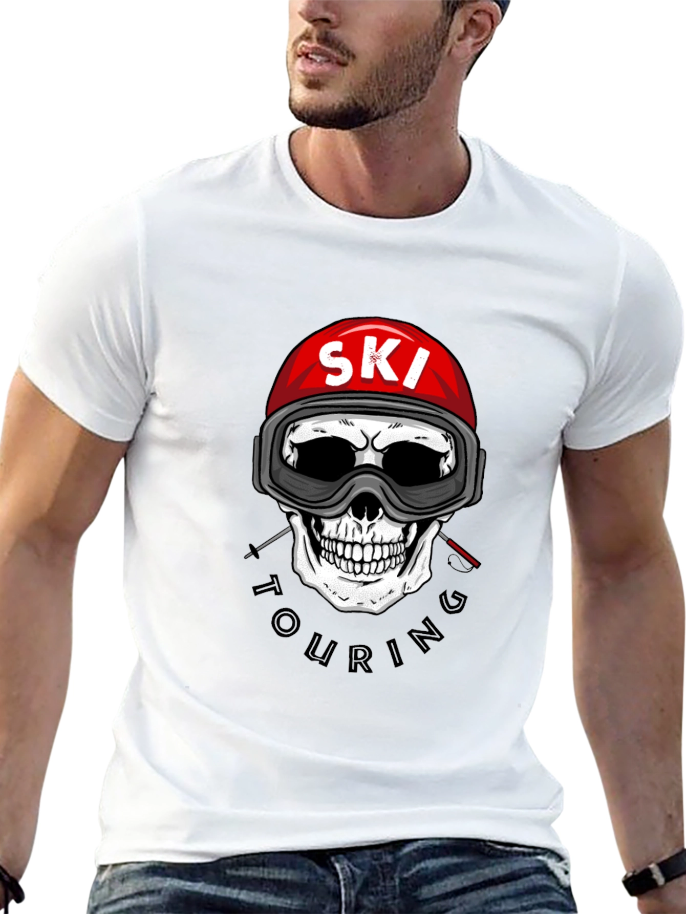 Ski Touring Skull Graphic Tee - Adventure Ready