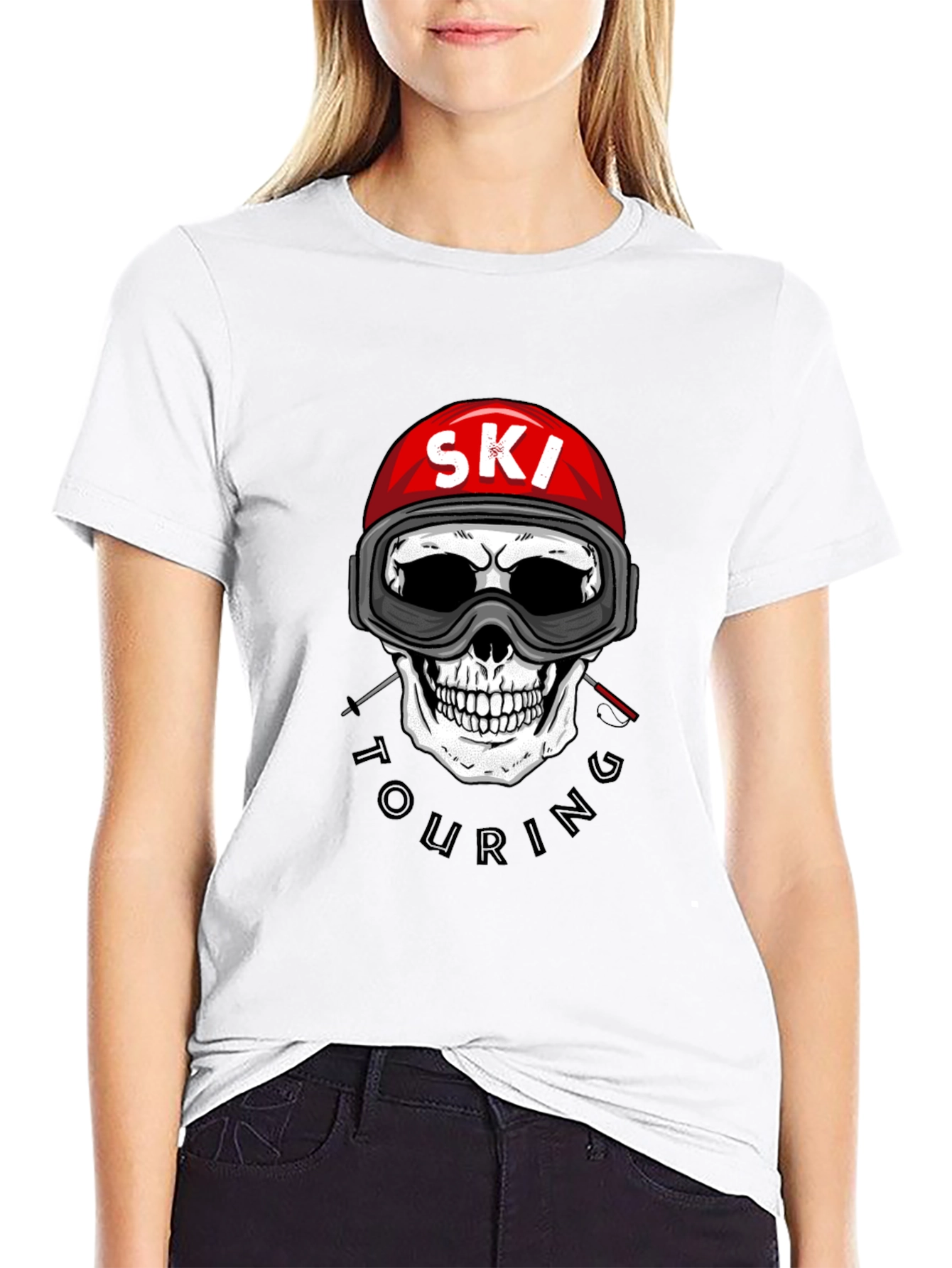 Ski Touring Skull Graphic Tee - Adventure Ready
