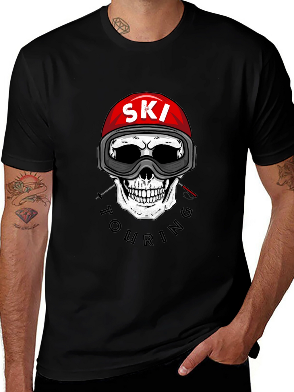 Ski Touring Skull Graphic Tee - Adventure Ready