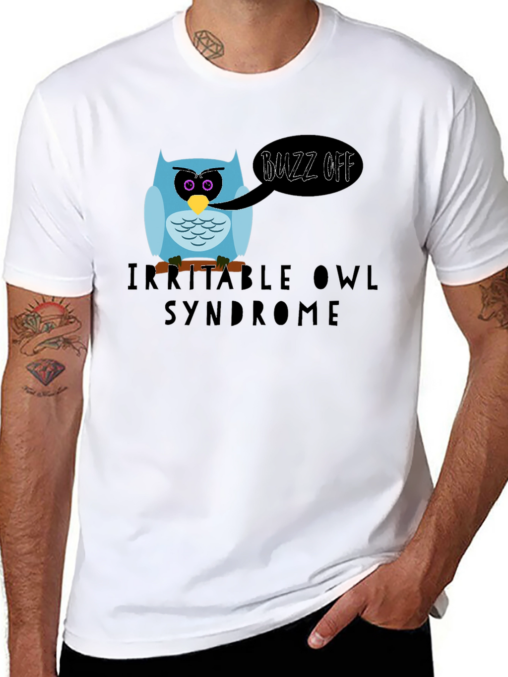 Irritable Owl Syndrome Graphic T-Shirt - Buzz Off!