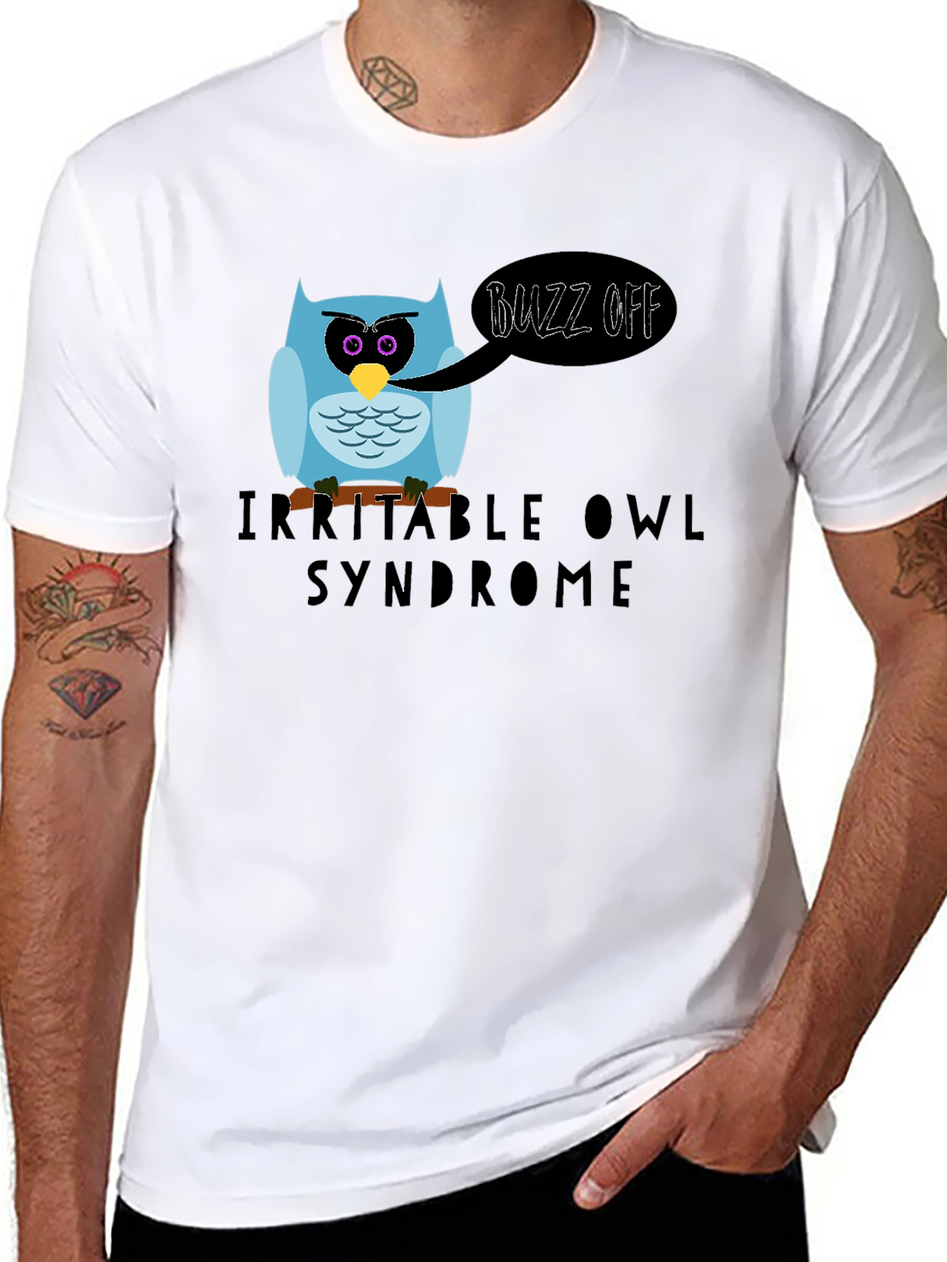 Irritable Owl Syndrome Graphic T-Shirt - Buzz Off!