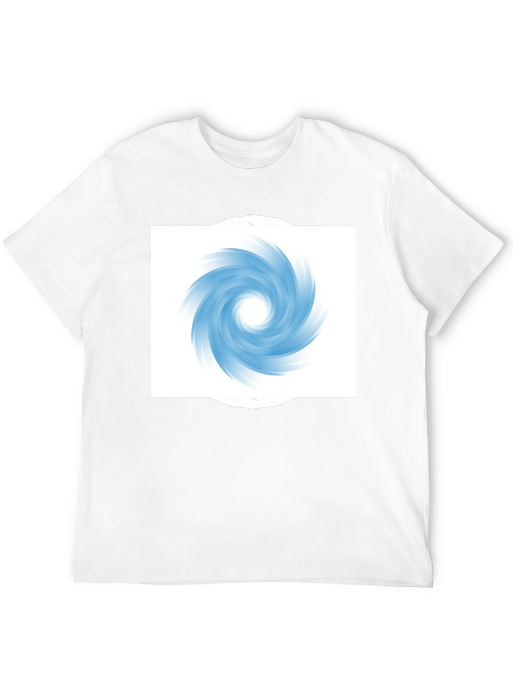 Black T-Shirt with Abstract Swirl Design