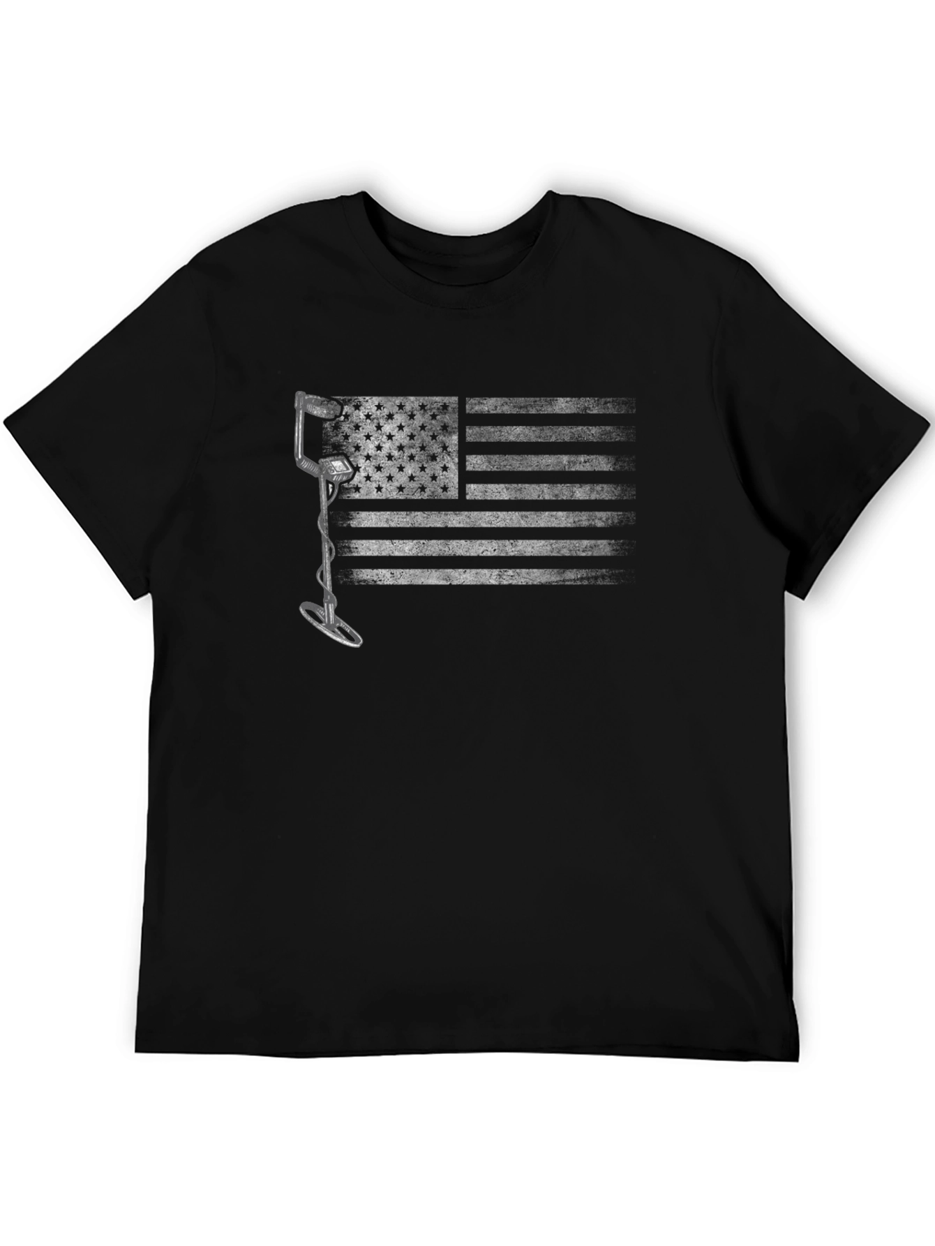 Metal Detecting American Flag T-Shirt
