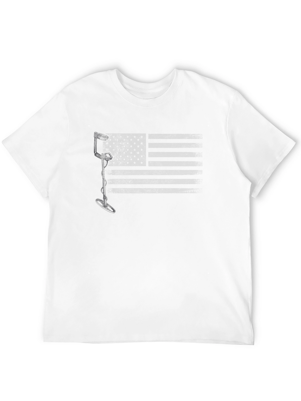 Metal Detecting American Flag T-Shirt