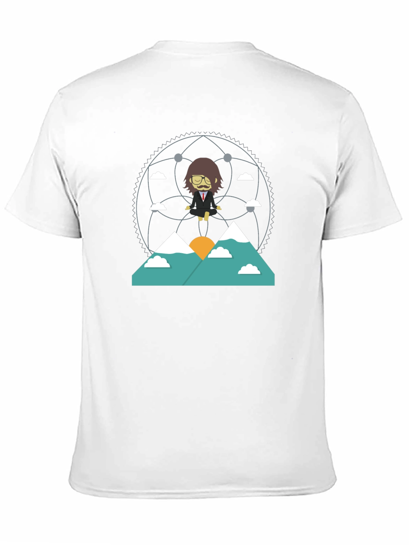 Zen Mountain Cartoon Graphic Tee