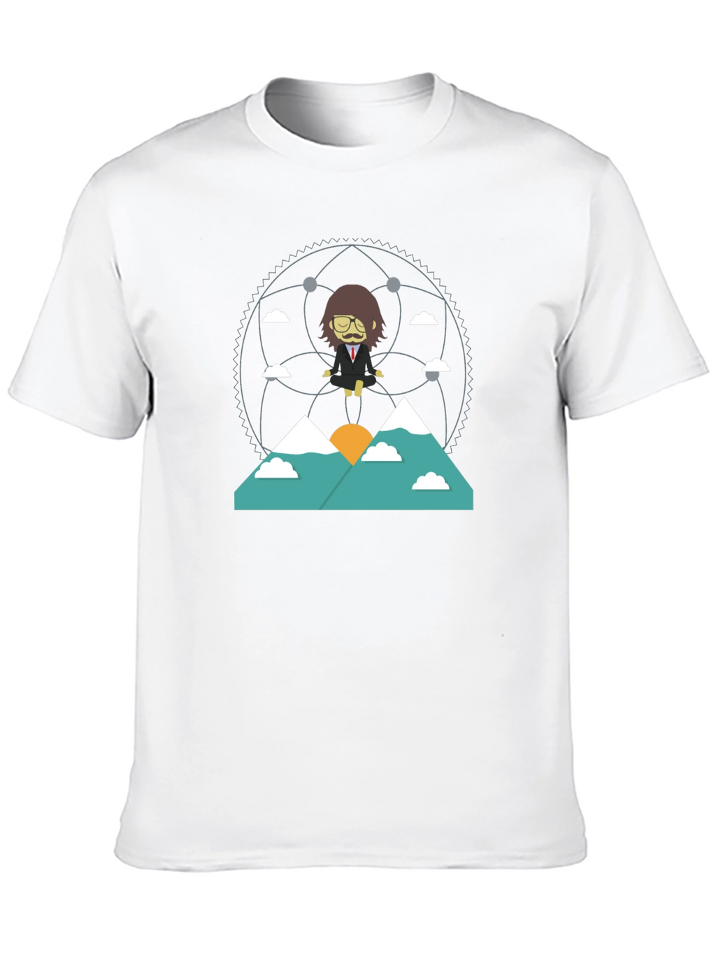 Zen Mountain Cartoon Graphic Tee