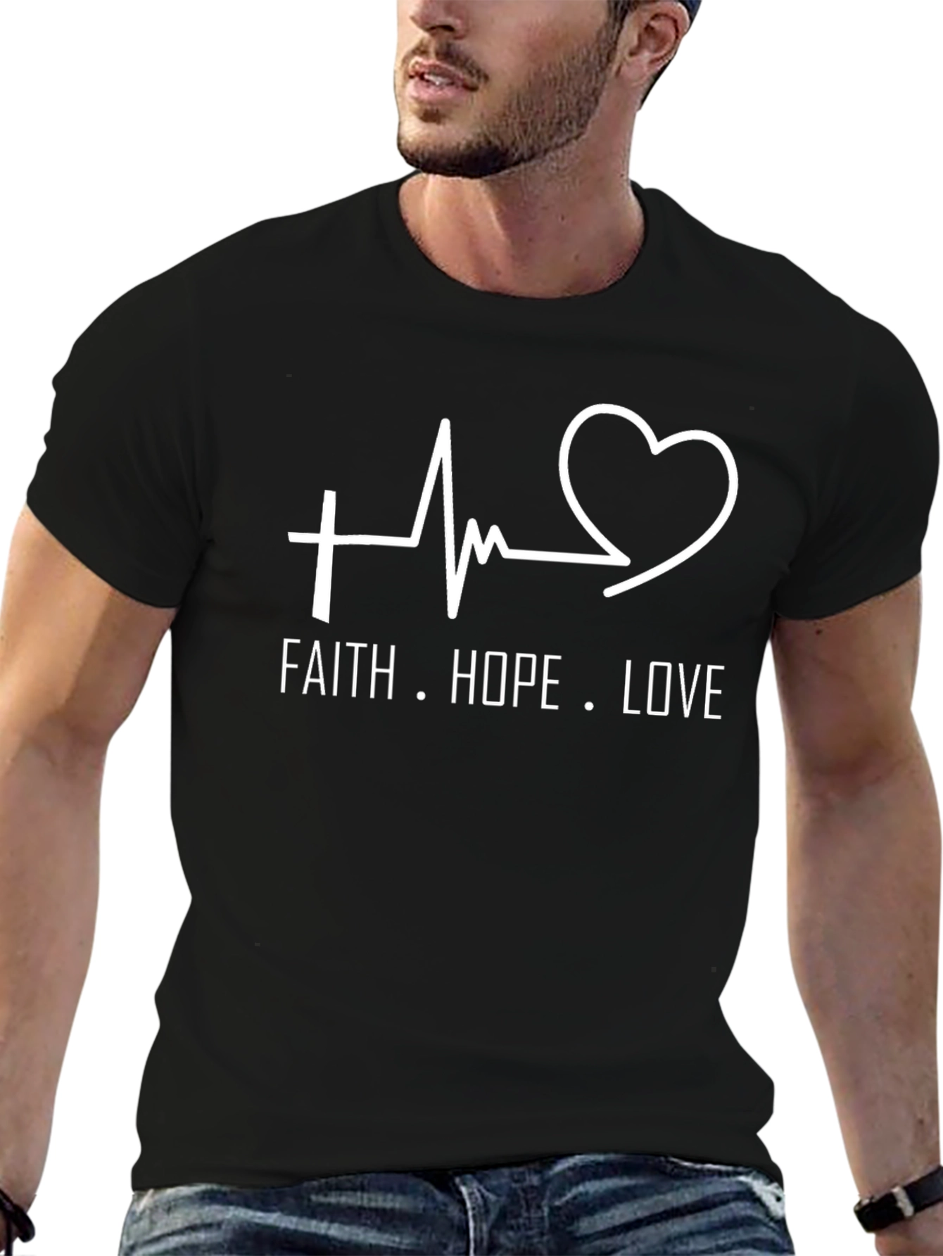 Faith Hope Love Heartbeat T-Shirt