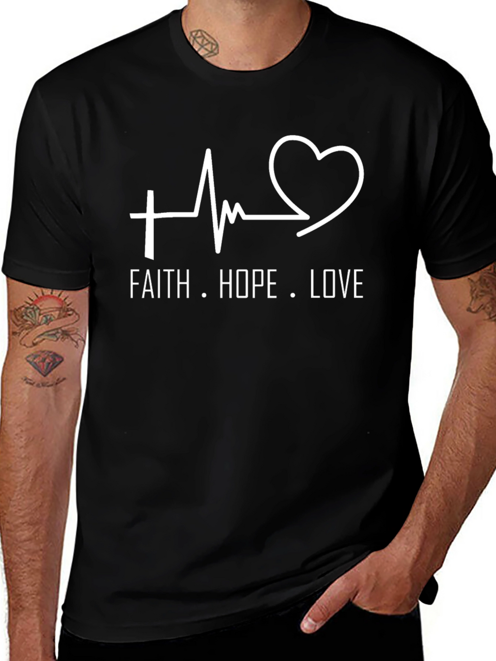 Faith Hope Love Heartbeat T-Shirt